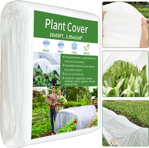 Amazon.com : Plant Covers Freeze Protection-10x50FT 1.05oz/yd², Anti ...