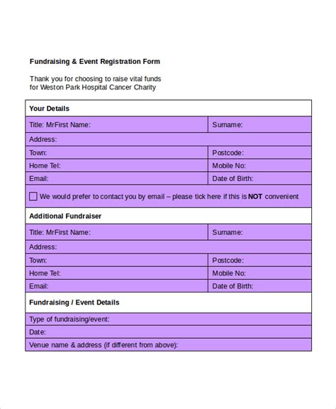 FREE 14+ Sample Event Registration Forms in PDF | Word | Excel