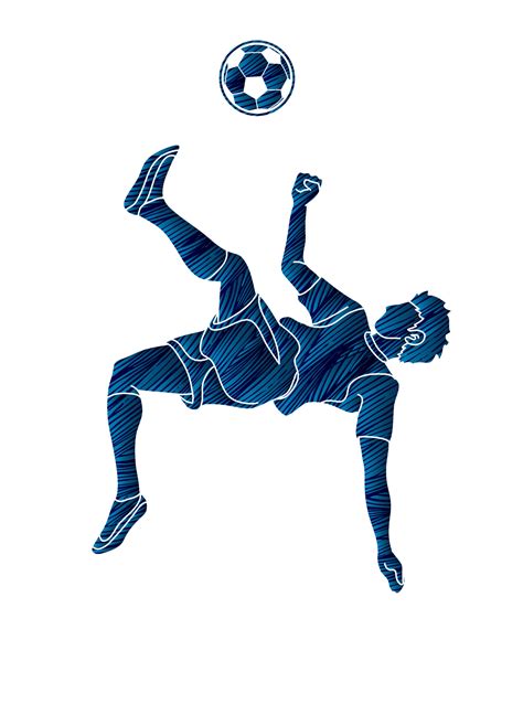 Soccer Player Overhead Kick Action 5227101 Vector Art at Vecteezy