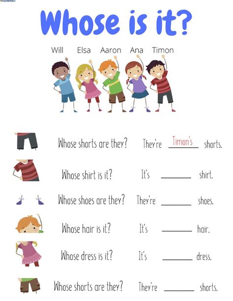 Possessive case online worksheet for elemental. You can do the ...