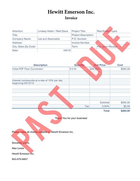 Invoice Past Due * Invoice Template Ideas