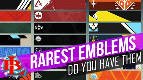 Destiny - TOP 5 RAREST EMBLEMS in Destiny - Do You Have Them ALL? - YouTube