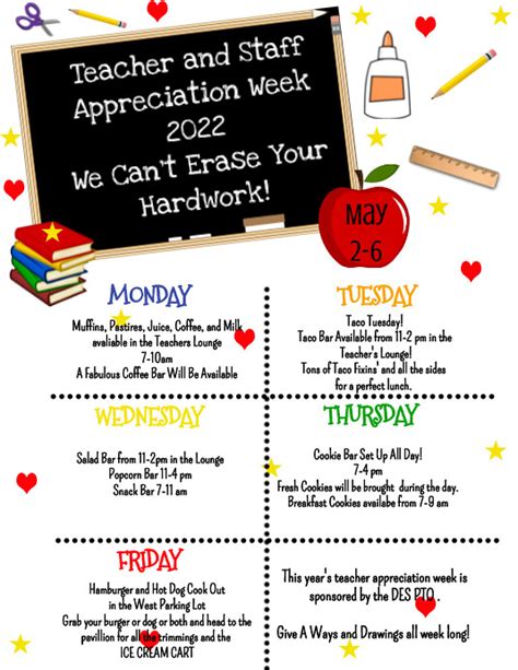 Teacher Appreciation Week Emoji Theme Itinerary Schedule, 49% OFF