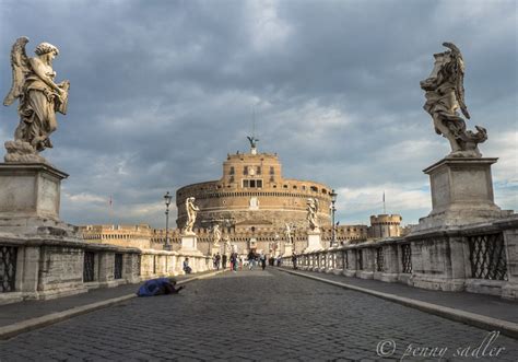 Postcard: Ponte Sant Angelo, Rome - Adventures of a Carry-On