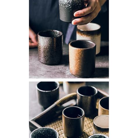 RHE Gelas Cangkir Teh Keramik Japanese Style Ceramic Teacup 140ml - EP025 - Gray ...