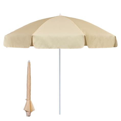 Garden & Beach Sun Umbrella - 2m - 5 colours - Height Adjust - Angle Tilt