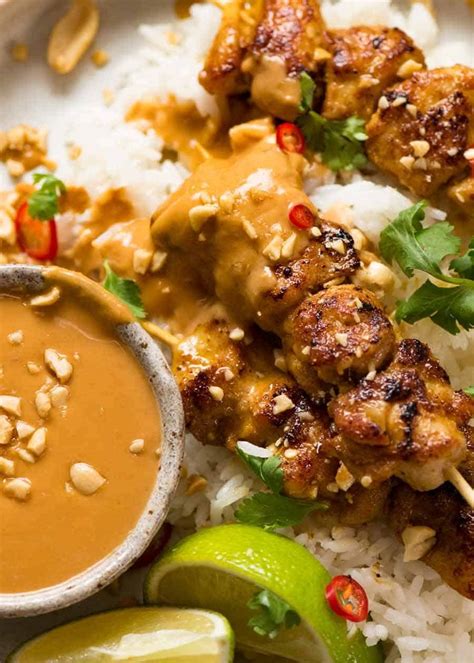 Thai Chicken Satay with Peanut Sauce | RecipeTin Eats