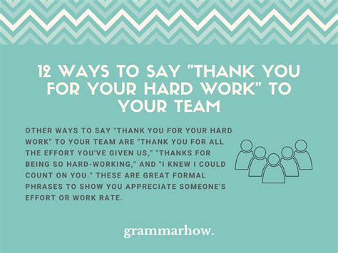 12 Ways to Say "Thank You for Your Hard Work" to Your Team - TrendRadars