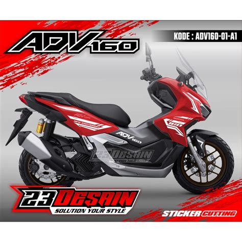 Jual Cutting ADV 160 Sticker HONDA ADV 160 MERAH cutting stiker ...