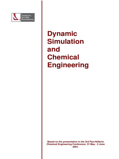 Dynamic Simulation and Chemical Engineering | PDF | Simulation | Chemical Engineering