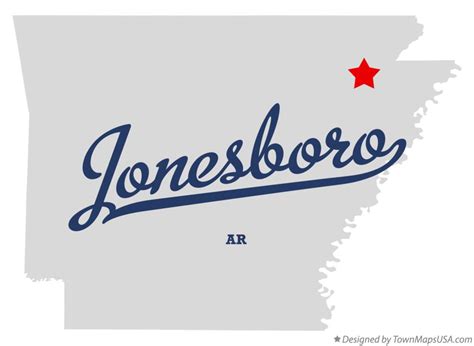 Map of Jonesboro, AR, Arkansas