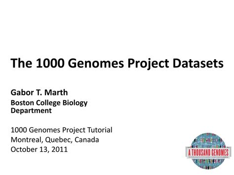 PPT - The 1000 Genomes Project Tutorial PowerPoint Presentation, free ...