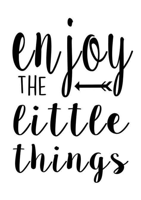 Enjoy the Little Things printable Black and by LittlePrintsStore Black ...