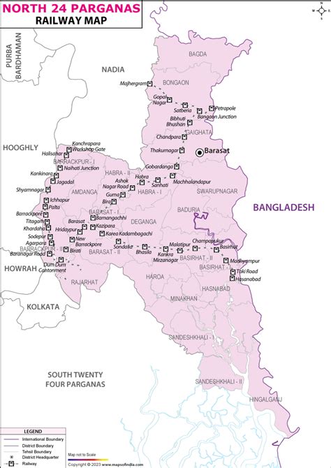 North 24-Parganas Railway Map