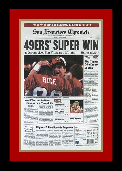 San Francisco 49ers 1995 Super Bowl S.F. Chronicle - Etsy UK