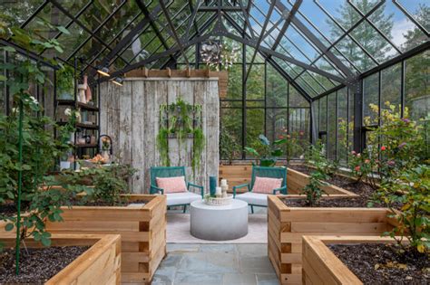 Greenhouse Interior #LifesGoodintheWoods - Contemporary - Garden Shed ...