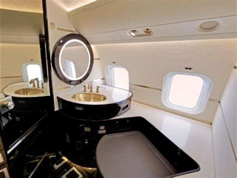 Aft lavatory | Private jet interior, Bathroom design, Beautiful restrooms