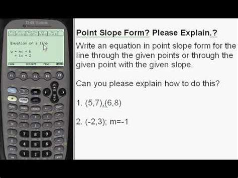 Point Slope Form Calculator-Every Step Calculus - YouTube