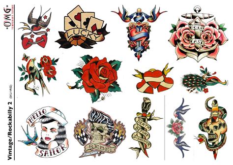 Traditional rockabilly tattoo flashes | Rockabilly tattoos, Vintage ...