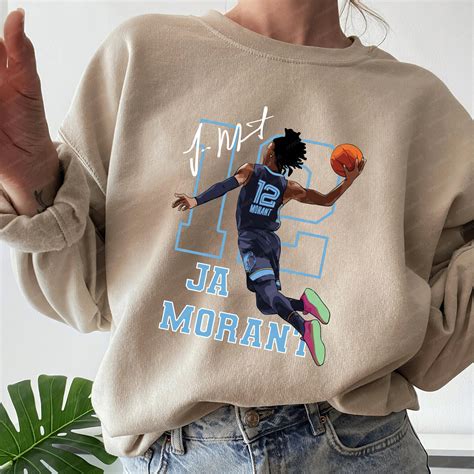 Graphic 12 Ja Morant Dunk Memphis Grizzlies Basketball Unisex T-Shirt ...