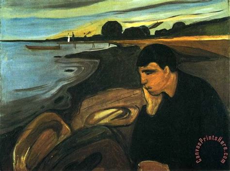 Edvard Munch Melancholy Art Painting for sale - CanvasPrintsHere.com