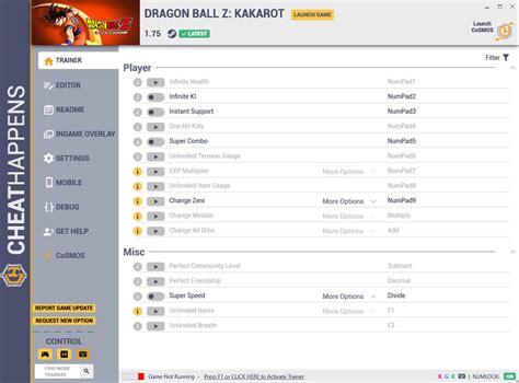 Dragon Ball Z: Kakarot Trainer +24 v1.75 (Cheat Happens) - GAME TRAINER download pc cheat codes