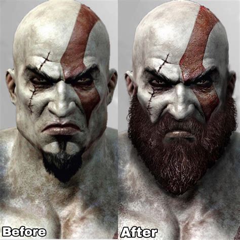 I made the OG Kratos, look like the new Kratos (added the beard among ...