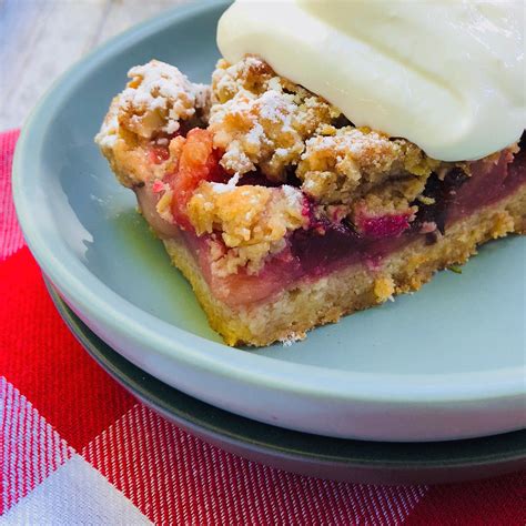 Plum and Apple Oat Crumble Slice – Baker Lou Street