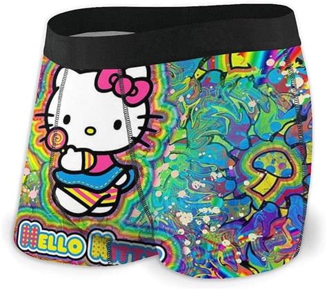 Hello Kitty - Boxer da uomo in cotone stampato, elasticizzato, traspirante e confortevole, varie ...