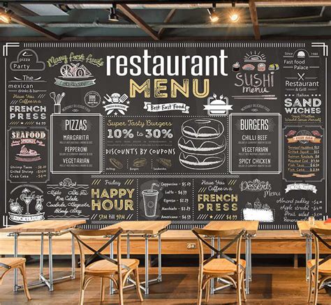 Wallpaper Mural for Coffee Cafe ... | Vintage menu, Cafe menu boards, Cafe menu design