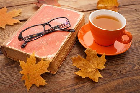 Fonds d'ecran Thé Automne Tasse Lunettes Livre Nourriture télécharger photo