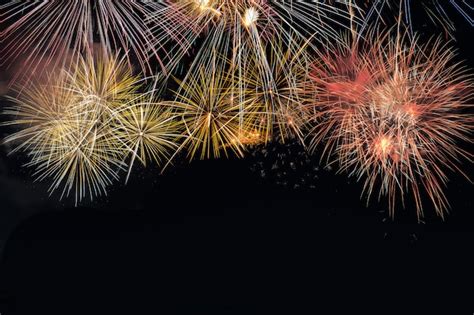 Premium Photo | Colorful fireworks explosion in annual festival