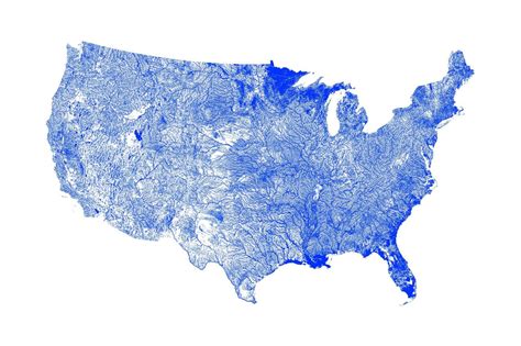 An Intricately Detailed Map Showcasing the Thousands of Rivers and ...