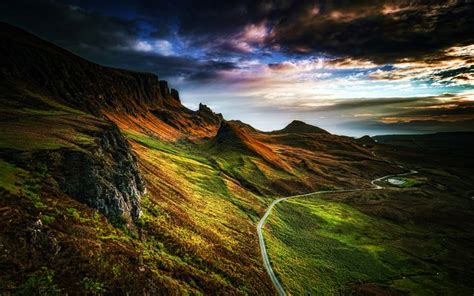 Download wallpapers Scotland, 4k, symmer, mountains, road, beautiful nature, Europe, scottish ...