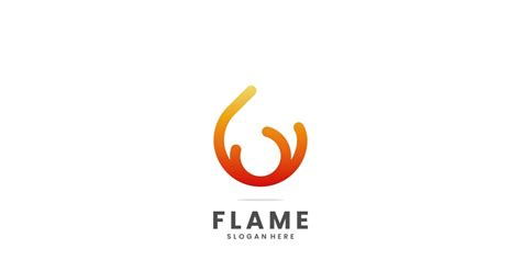 Flame Line Art Logo Style #296943 - TemplateMonster