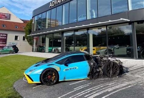 Lamborghini Huracan STO set on fire outside Czech dealership - The ...