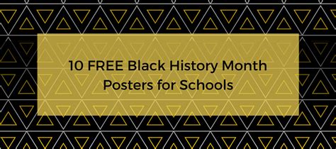 10 Free Black History Month Posters for Schools