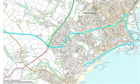 Original Street Level Maps - Cornwall - The Tour of Britain