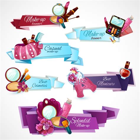 Cosmetics Banner Set 462258 Vector Art at Vecteezy