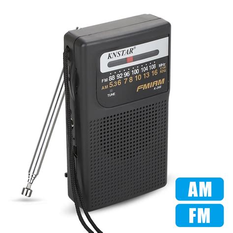 TSV Portable Transistor Radio - Battery Operated AM FM Radio for Walking Hiking Camping, Powered ...