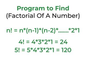 C++ Program To Find Factorial Of A Number - GeeksforGeeks