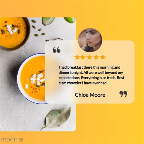 Food Review Testimonial Template - Mediamodifier