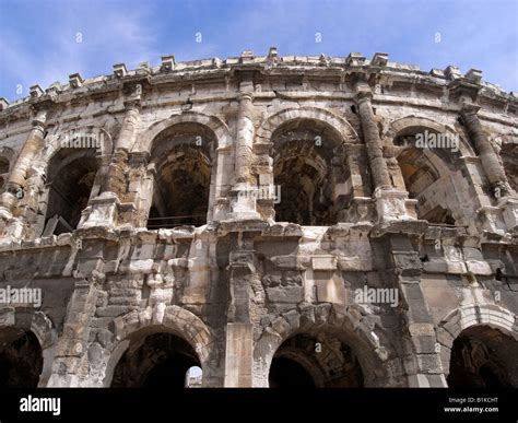 Amphitheatre Nimes France Stock Photo - Alamy