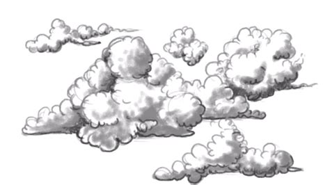 How to Draw Clouds - Easy Clouds to Draw - MAT - YouTube