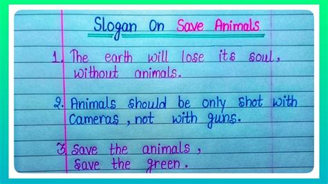 Slogan On Save Animal l Slogan On World Animal Day l Save Animal Slogan l World Animal Day ...