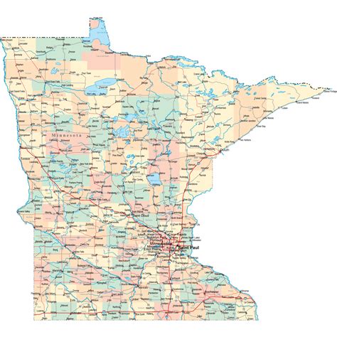 Minnesota Road Map - MN Road Map - Minnesota Highway Map