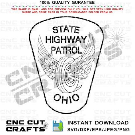 Ohio State Highway Patrol Svg Badge Patch State Trooper - Etsy UK