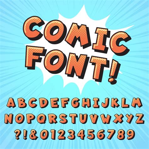 Fuente de cómic retro. letras de cómics de superhéroes, fuentes de ...