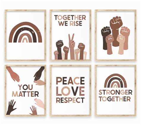 Equality Set of 6 Prints,equality Poster Bundle,human Equality Art ...