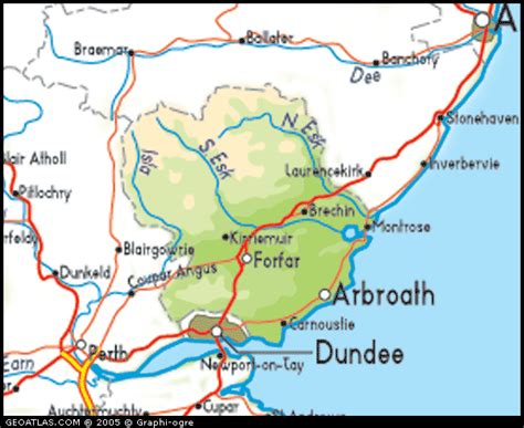 Map of Scotland, Angus, UK Map, UK Atlas | Scotland, Ireland map, Map of great britain